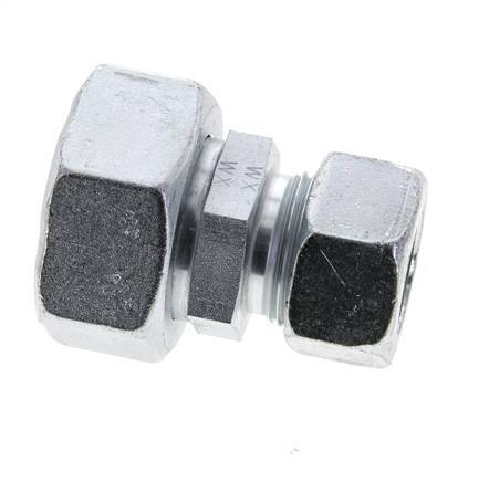 22L & 35L Zink plated Steel Straight Cutting Fitting with Swivel 160 bar ISO 8434-1