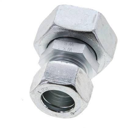 22L & 35L Zink plated Steel Straight Cutting Fitting with Swivel 160 bar ISO 8434-1