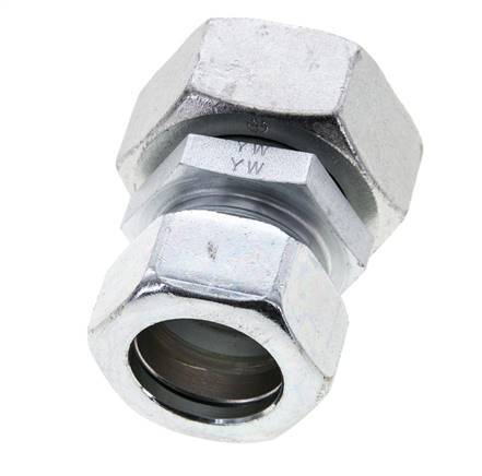 28L & 35L Zink plated Steel Straight Cutting Fitting with Swivel 160 bar ISO 8434-1