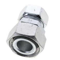 28L & 35L Zink plated Steel Straight Cutting Fitting with Swivel 160 bar ISO 8434-1