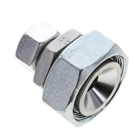 18L & 42L Zink plated Steel Straight Cutting Fitting with Swivel 160 bar ISO 8434-1