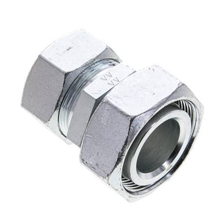 35L & 42L Zink plated Steel Straight Cutting Fitting with Swivel 160 bar ISO 8434-1