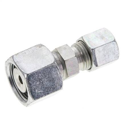8S & 14S Zink plated Steel Straight Cutting Fitting with Swivel 630 bar ISO 8434-1