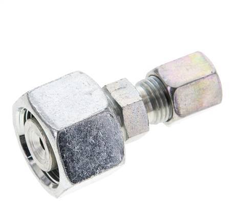 6S & 16S Zink plated Steel Straight Cutting Fitting with Swivel 400 bar ISO 8434-1