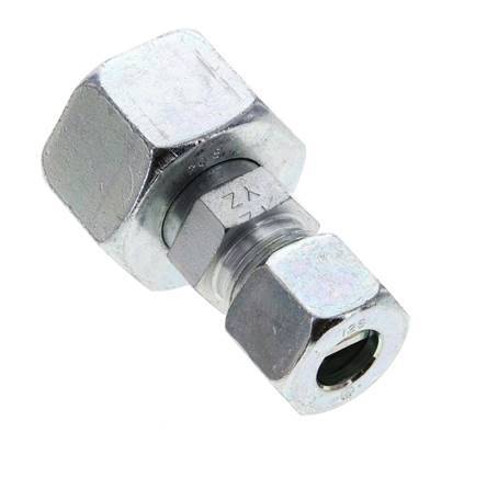 12S & 20S Zink plated Steel Straight Cutting Fitting with Swivel 400 bar ISO 8434-1