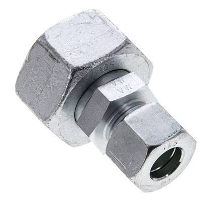 16S & 30S Zink plated Steel Straight Cutting Fitting with Swivel 400 bar ISO 8434-1