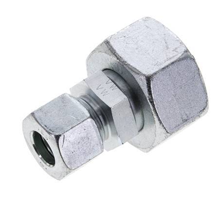16S & 30S Zink plated Steel Straight Cutting Fitting with Swivel 400 bar ISO 8434-1
