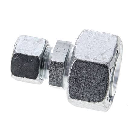 16S & 30S Zink plated Steel Straight Cutting Fitting with Swivel 400 bar ISO 8434-1