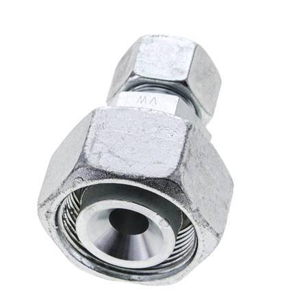 16S & 30S Zink plated Steel Straight Cutting Fitting with Swivel 400 bar ISO 8434-1