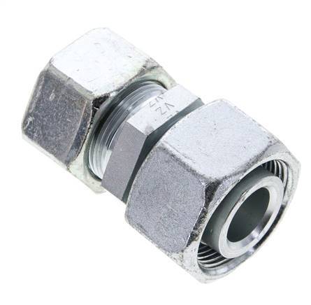 25S & 30S Zink plated Steel Straight Cutting Fitting with Swivel 400 bar ISO 8434-1