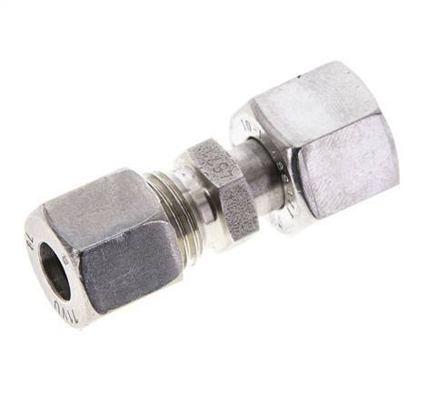 8L & 10L Stainless Steel Straight Cutting Fitting with Swivel 315 bar ISO 8434-1