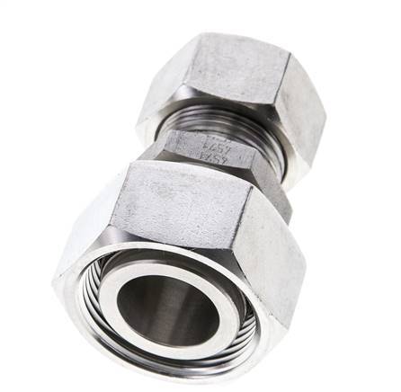 18L & 28L Stainless Steel Straight Cutting Fitting with Swivel 160 bar ISO 8434-1