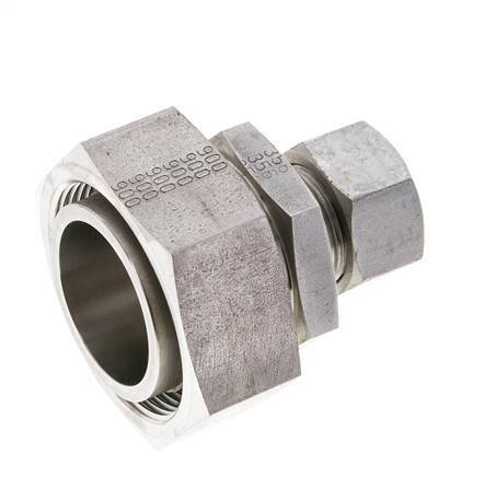 18L & 42L Stainless Steel Straight Cutting Fitting with Swivel 160 bar ISO 8434-1