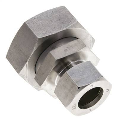 22L & 42L Stainless Steel Straight Cutting Fitting with Swivel 160 bar ISO 8434-1