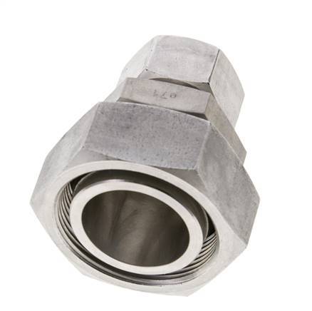 22L & 42L Stainless Steel Straight Cutting Fitting with Swivel 160 bar ISO 8434-1