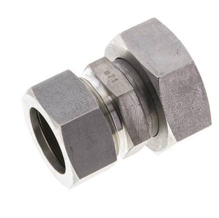 35L & 42L Stainless Steel Straight Cutting Fitting with Swivel 160 bar ISO 8434-1