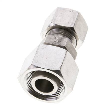 16S & 20S Stainless Steel Straight Cutting Fitting with Swivel 400 bar ISO 8434-1