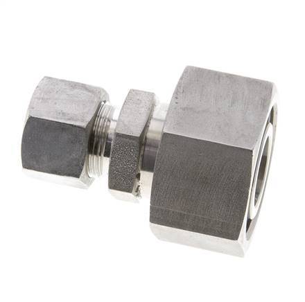 16S & 30S Stainless Steel Straight Cutting Fitting with Swivel 400 bar ISO 8434-1