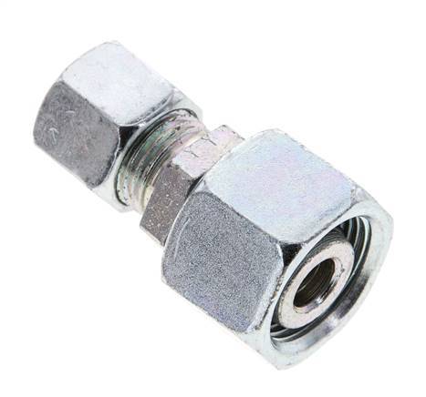10L & 15L Acier zingue Raccord de coupe droit avec emerillon 315 bar Joint torique NBR Cône d'etancheite ISO 8434-1
