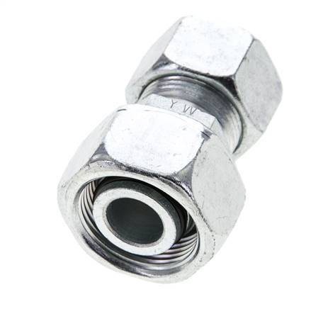 15L & 18L Zink plated Steel Straight Cutting Fitting with Swivel 315 bar NBR O-ring Sealing Cone ISO 8434-1