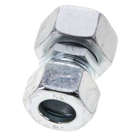 18L & 22L Zink plated Steel Straight Cutting Fitting with Swivel 160 bar NBR O-ring Sealing Cone ISO 8434-1