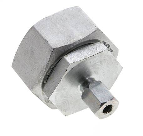 6L & 35L Zink plated Steel Straight Cutting Fitting with Swivel 160 bar NBR O-ring Sealing Cone ISO 8434-1