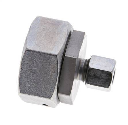 10L & 35L Zink plated Steel Straight Cutting Fitting with Swivel 160 bar NBR O-ring Sealing Cone ISO 8434-1