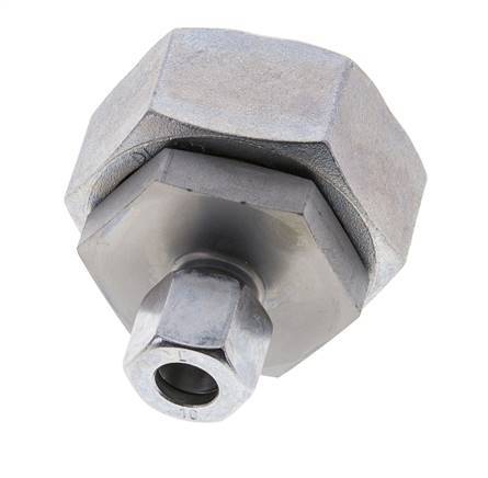 10L & 35L Zink plated Steel Straight Cutting Fitting with Swivel 160 bar NBR O-ring Sealing Cone ISO 8434-1