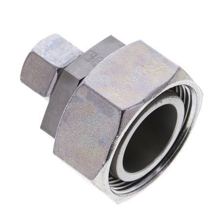 12L & 35L Zink plated Steel Straight Cutting Fitting with Swivel 160 bar NBR O-ring Sealing Cone ISO 8434-1