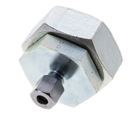 8L & 42L Zink plated Steel Straight Cutting Fitting with Swivel 160 bar NBR O-ring Sealing Cone ISO 8434-1