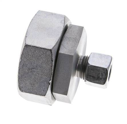 12L & 42L Zink plated Steel Straight Cutting Fitting with Swivel 160 bar NBR O-ring Sealing Cone ISO 8434-1