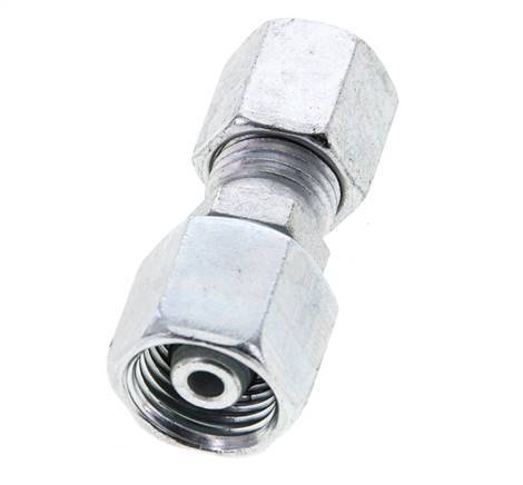 6S & 8S Zink plated Steel Straight Cutting Fitting with Swivel 630 bar NBR O-ring Sealing Cone ISO 8434-1
