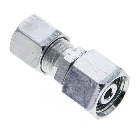 8S & 10S Zink plated Steel Straight Cutting Fitting with Swivel 630 bar NBR O-ring Sealing Cone ISO 8434-1