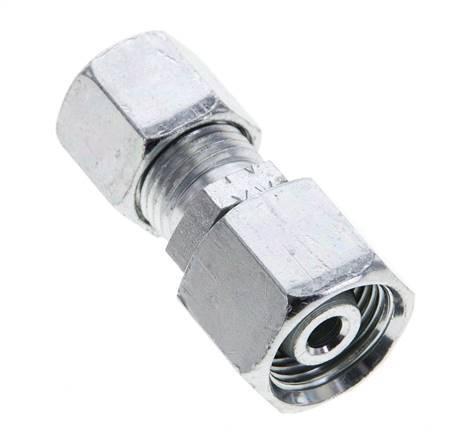 8S & 10S Zink plated Steel Straight Cutting Fitting with Swivel 630 bar NBR O-ring Sealing Cone ISO 8434-1