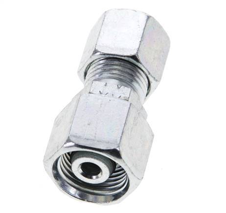 8S & 10S Zink plated Steel Straight Cutting Fitting with Swivel 630 bar NBR O-ring Sealing Cone ISO 8434-1