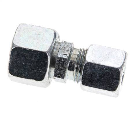 8S & 12S Zink plated Steel Straight Cutting Fitting with Swivel 630 bar NBR O-ring Sealing Cone ISO 8434-1