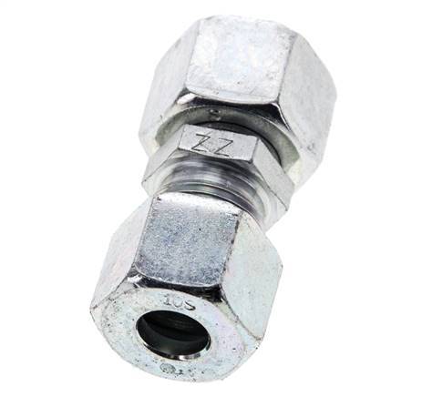 10S & 12S Zink plated Steel Straight Cutting Fitting with Swivel 630 bar NBR O-ring Sealing Cone ISO 8434-1