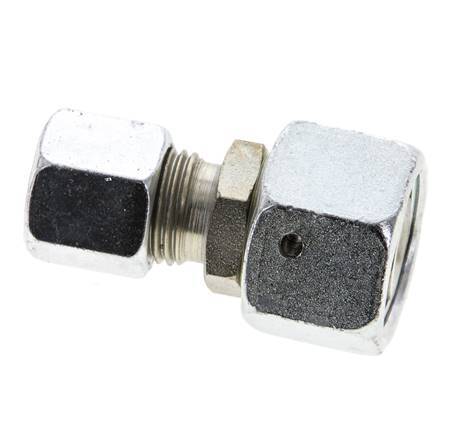 8S & 14S Zink plated Steel Straight Cutting Fitting with Swivel 630 bar NBR O-ring Sealing Cone ISO 8434-1