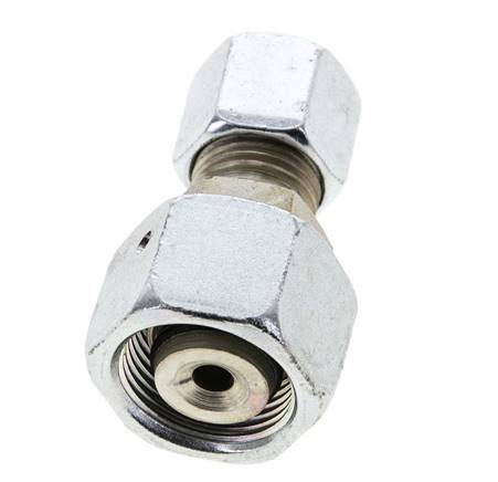 8S & 14S Zink plated Steel Straight Cutting Fitting with Swivel 630 bar NBR O-ring Sealing Cone ISO 8434-1