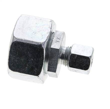 8S & 25S Zink plated Steel Straight Cutting Fitting with Swivel 400 bar NBR O-ring Sealing Cone ISO 8434-1