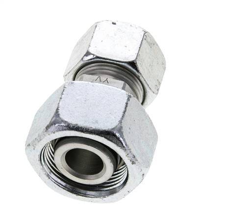 20S & 25S Zink plated Steel Straight Cutting Fitting with Swivel 400 bar NBR O-ring Sealing Cone ISO 8434-1