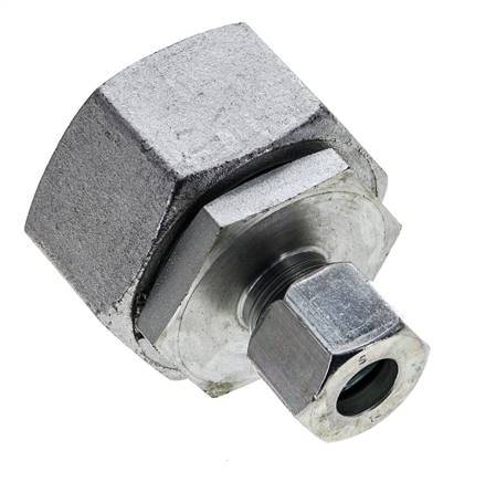 14S & 38S Zink plated Steel Straight Cutting Fitting with Swivel 315 bar NBR O-ring Sealing Cone ISO 8434-1