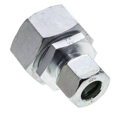 20S & 38S Zink plated Steel Straight Cutting Fitting with Swivel 315 bar NBR O-ring Sealing Cone ISO 8434-1