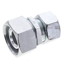 30S & 38S Zink plated Steel Straight Cutting Fitting with Swivel 315 bar NBR O-ring Sealing Cone ISO 8434-1