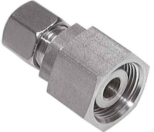 Raccord à compression droit 6L et 12L en acier inoxydable avec pivot 315 bar Joint torique FKM Cône ISO 8434-1