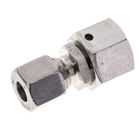 8L & 12L Stainless Steel Straight Cutting Fitting with Swivel 315 bar FKM O-ring Sealing Cone ISO 8434-1