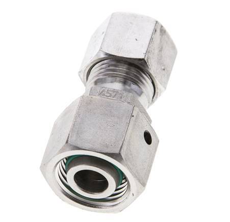 10L & 12L Stainless Steel Straight Cutting Fitting with Swivel 315 bar FKM O-ring Sealing Cone ISO 8434-1