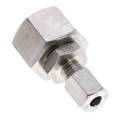 6L & 15L Stainless Steel Straight Cutting Fitting with Swivel 315 bar FKM O-ring Sealing Cone ISO 8434-1