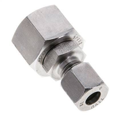 8L & 15L Stainless Steel Straight Cutting Fitting with Swivel 315 bar FKM O-ring Sealing Cone ISO 8434-1