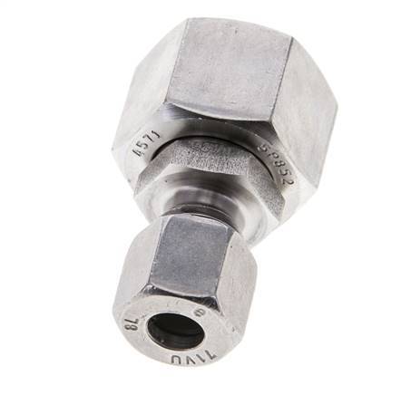 8L & 15L Stainless Steel Straight Cutting Fitting with Swivel 315 bar FKM O-ring Sealing Cone ISO 8434-1